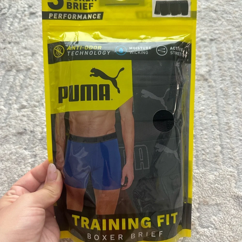 Puma‎ Men's Boxer Briefs 3 Pack Black Comfort Stretch Waistband  Underwear